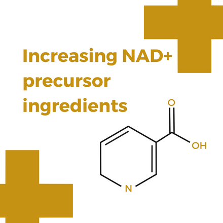 Increasing NAD+ precursor ingredients